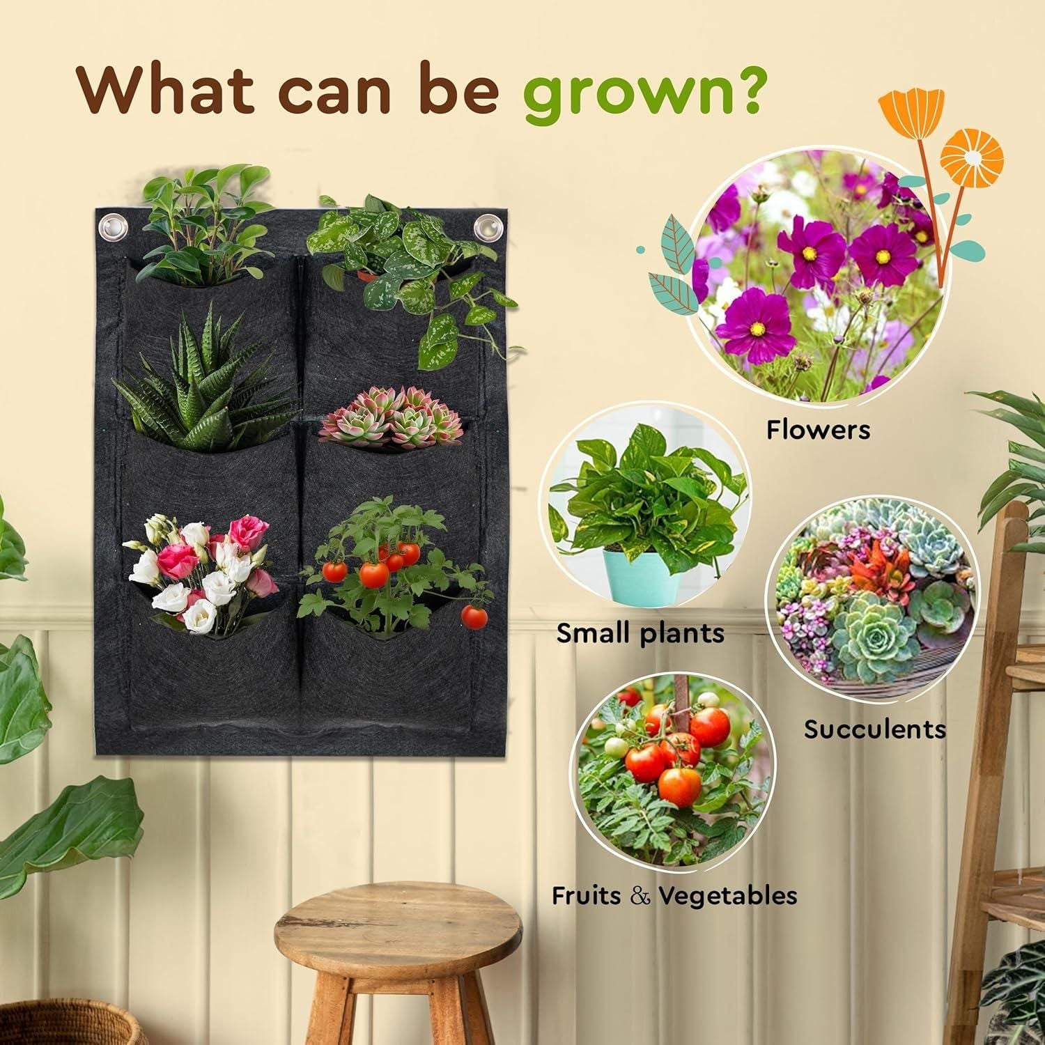 Vertical Hanging Wall Planter for Balcony & Indoors