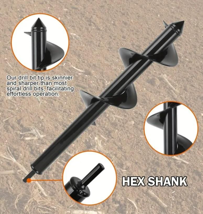 Spiral Hole Non Slip Earth Drill – Heavy-Duty Metal Auger Tool