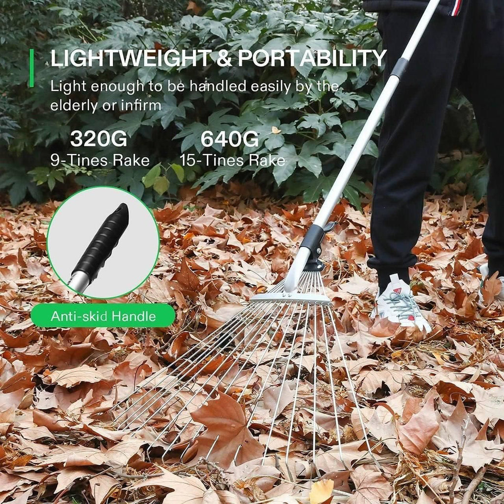 Garden Leaf Yard Cleaning Tool – Heavy-Duty Metal Rake