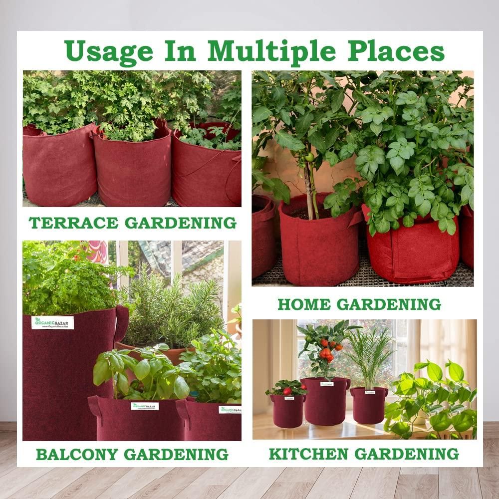 Tulsi Plant Grow Bag for Home & Gardening – Eco-Friendly Geotex Material with Holy Swastik Symbol