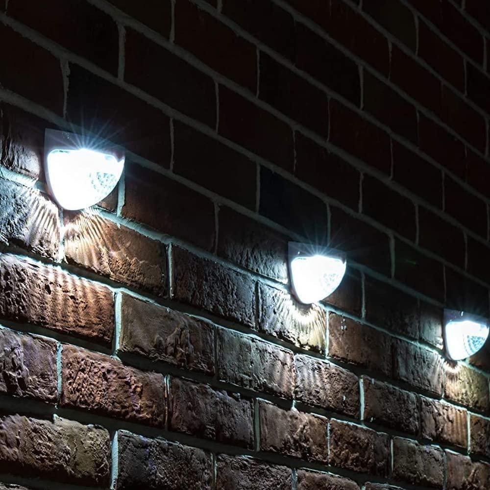 Solar Fence Lights – Pack of 4 | Outdoor Garden & Patio Lighting