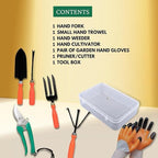 6 in 1 Garden Tools with Box – Complete Gardening Kit