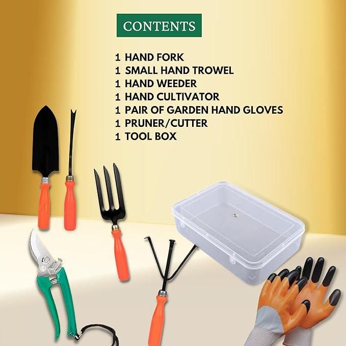 6 in 1 Garden Tools with Box – Complete Gardening Kit