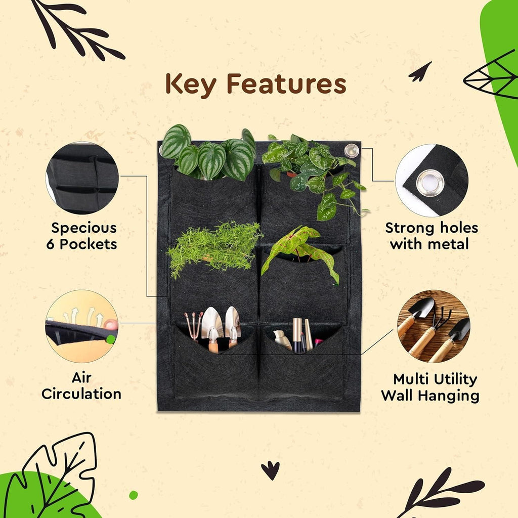 Vertical Hanging Wall Planter for Balcony & Indoors